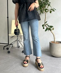 《低身長サイズあり》ストレッチクロップドデニム