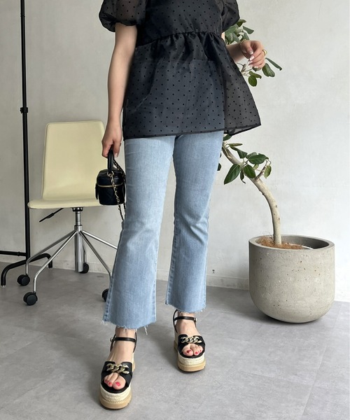 prose verse(プロズヴェール)の「《低身長サイズあり》ストレッチクロップドデニム(デニムパンツ・レディース・サックスブルー/ブルー・SMALL/MEDIUM/SP/MP)」の21枚目の写真