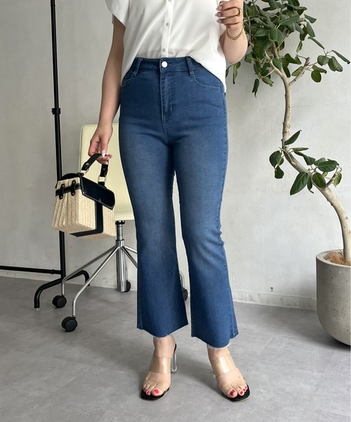 prose verse(プロズヴェール)の「《低身長サイズあり》ストレッチクロップドデニム(デニムパンツ・レディース・サックスブルー/ブルー・SMALL/MEDIUM/SP/MP)」の10枚目の写真