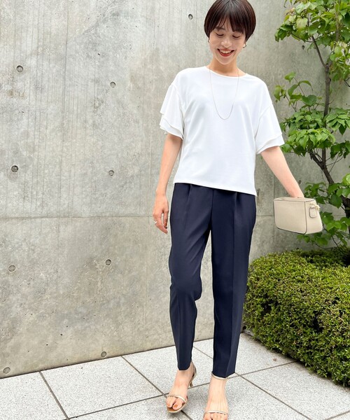 NOLLEY’S Sophi(ノーリーズソフィ)の「《セットアップ対応》ウォッシャブルドライストレッチイージーパンツ(その他パンツ・レディース・ミント/ベージュ/ネイビー/ブラック・36/34/38)」の9枚目の写真