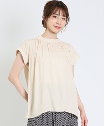 m.f.editorial | エムエフエディトリアルレディース/m.f.editorial:Women ハイブリッド プチハイネック半袖プルオーバー(Tシャツ/カットソー)