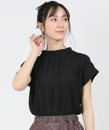 m.f.editorial | エムエフエディトリアルレディース/m.f.editorial:Women ハイブリッド プチハイネック半袖プルオーバー(Tシャツ/カットソー)