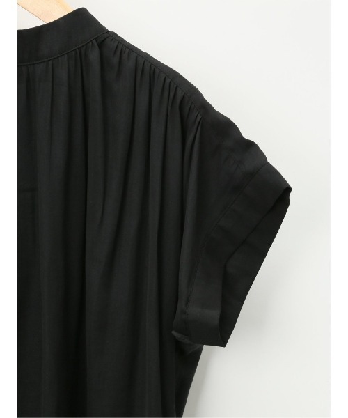 m.f.editorial(エムエフエディトリアル)の「m.f.エディトリアル レディース ハイブリッド プチハイネック半袖プルオーバー(Tシャツ/カットソー・レディース・ホワイト/ブラック/ベージュ/サックスブルー・MEDIUM/LARGE)」の20枚目の写真