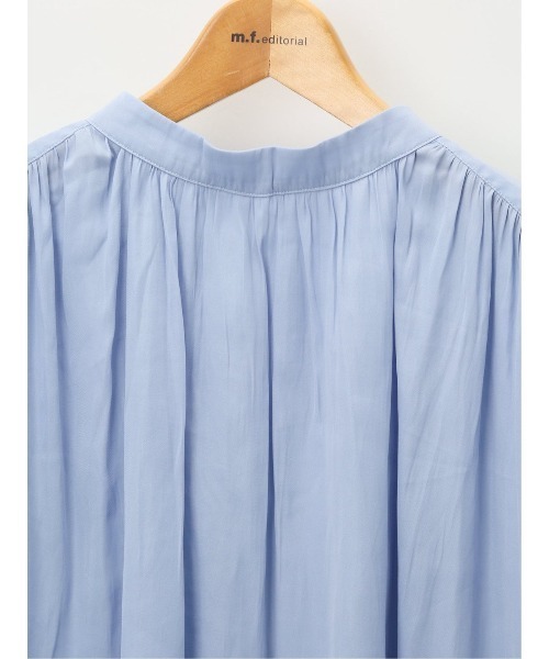 m.f.editorial(エムエフエディトリアル)の「m.f.エディトリアル レディース ハイブリッド プチハイネック半袖プルオーバー(Tシャツ/カットソー・レディース・ホワイト/ブラック/ベージュ/サックスブルー・MEDIUM/LARGE)」の10枚目の写真