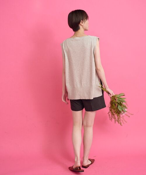 Kari & lili（カウリアンドリィリィ）の「ノースリニットTOPS（ニット/セーター・レディース・オフホワイト/ライトブルー/ブラック/ライトグレー・FREE）」の15枚目の写真