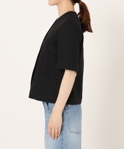 Plage R’IAM シェイプノーカラージャケット　36 新品◇Plage◇R'IAM シェイプノーカラージャケット38 - メルカリ