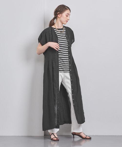 美品 ユナイテッドアローズ TOKYO 2,5万円 リネンのマキシワンピース 麻 BEAUTY&YOUTH UNITED ARROWS（ビューティーアンドユース
