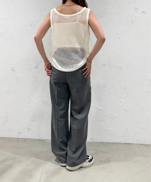 apres jour mignon(アプレジュールミニョン)の「メッシュタンクトップ【ZOZOTOWN限定アイテム】(タンクトップ・レディース・オフホワイト/ブラック/グリーン/ブルー・フリー/X-LARGE)」の19枚目の写真