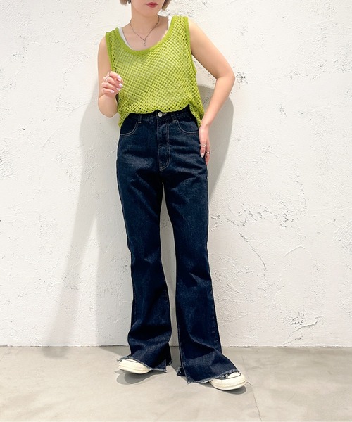 apres jour mignon(アプレジュールミニョン)の「メッシュタンクトップ【ZOZOTOWN限定アイテム】(タンクトップ・レディース・オフホワイト/ブラック/グリーン/ブルー・フリー/X-LARGE)」の15枚目の写真