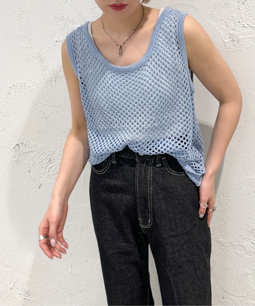 apres jour mignon(アプレジュールミニョン)の「メッシュタンクトップ【ZOZOTOWN限定アイテム】(タンクトップ・レディース・オフホワイト/ブラック/グリーン/ブルー・フリー/X-LARGE)」の21枚目の写真