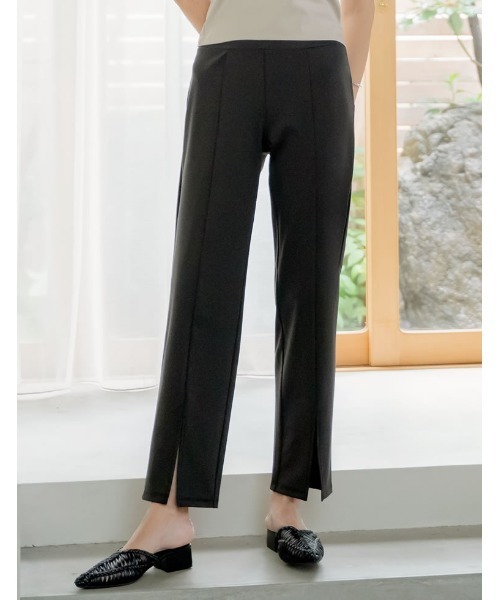 Re:EDIT（リエディ）の「[UVカット][接触冷感][速乾][水陸両用][DAILY SWIM][低身長/高身長/大きいサイズ有]ラッシュガードフロントスリットorスリットなし選べるスイムパンツ（水着・レディース・ブラック/ブラウン/ブラウン系その他/ブラック系その他・SHORT/MEDIUM/TALL/LARGE/X-LARGE）」の2枚目の写真