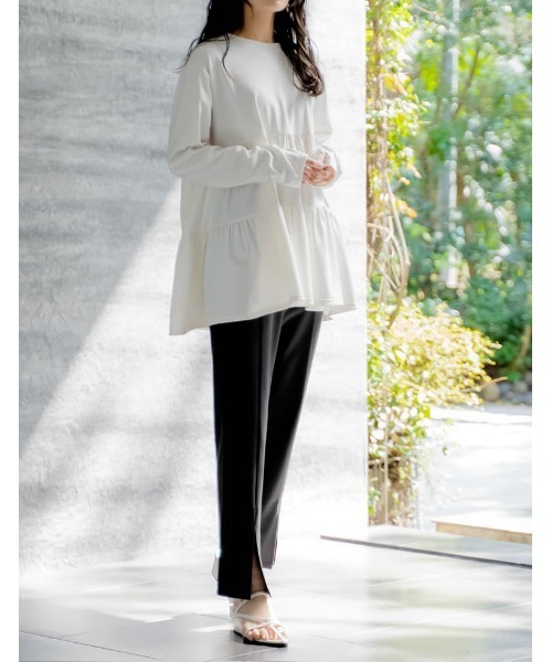 Re:EDIT（リエディ）の「[UVカット][接触冷感][速乾][水陸両用][DAILY SWIM][低身長/高身長/大きいサイズ有]ラッシュガードフロントスリットorスリットなし選べるスイムパンツ（水着・レディース・ブラック/ブラウン/ブラウン系その他/ブラック系その他・SHORT/MEDIUM/TALL/LARGE/X-LARGE）」の13枚目の写真