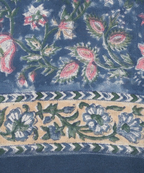 collex（コレックス）の「ブロックプリント マルチクロス 145×225㎝（インテリア雑貨・レディース・ピンク・フリー）」の4枚目の写真