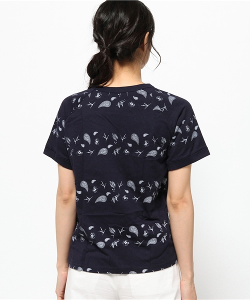 OUTLET(アウトレット)の「【CIAOPANIC TYPY】POC総柄ボーダーTEE(Tシャツ/カットソー・レディース・ネイビー・FREE)」の4枚目の写真