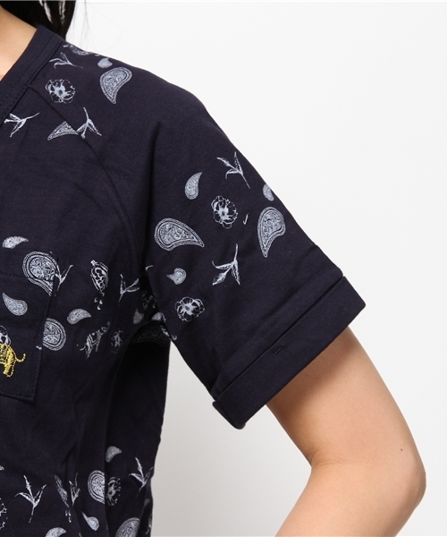 OUTLET(アウトレット)の「【CIAOPANIC TYPY】POC総柄ボーダーTEE(Tシャツ/カットソー・レディース・ネイビー・FREE)」の6枚目の写真