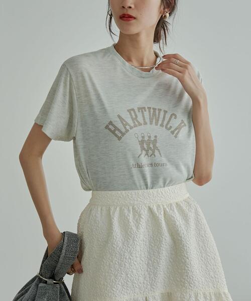 coen（コーエン）の「レトロスポーツプリントTシャツ（Tシャツ/カットソー・レディース・ライトグレー/ダークブラウン/ケリーグリーン・M/L）」の21枚目の写真