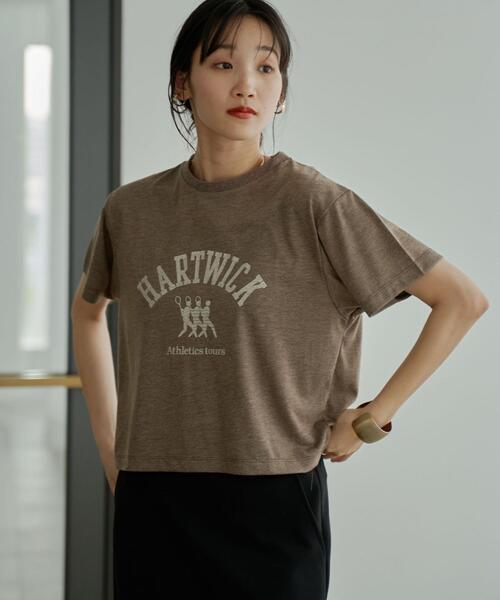 coen（コーエン）の「レトロスポーツプリントTシャツ（Tシャツ/カットソー・レディース・ライトグレー/ダークブラウン/ケリーグリーン・M/L）」の5枚目の写真