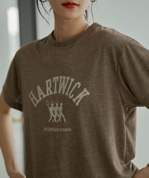 coen（コーエン）の「レトロスポーツプリントTシャツ（Tシャツ/カットソー・レディース・ライトグレー/ダークブラウン/ケリーグリーン・M/L）」の15枚目の写真