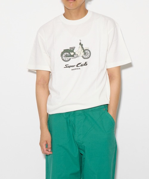 THE BAREFOOT(ベアフット)の「【 HONDA / ホンダ 】 スーパーカブ ベーシックTシャツ 半袖 2301HD01-01 ONI(Tシャツ/カットソー・メンズ・ブラック/オフホワイト/ホワイト/ネイビー・X-LARGE/LARGE/MEDIUM)」の2枚目の写真