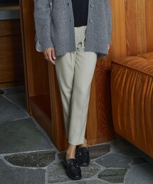 【洗える】ウール2WAYストレッチ テーパードパンツ