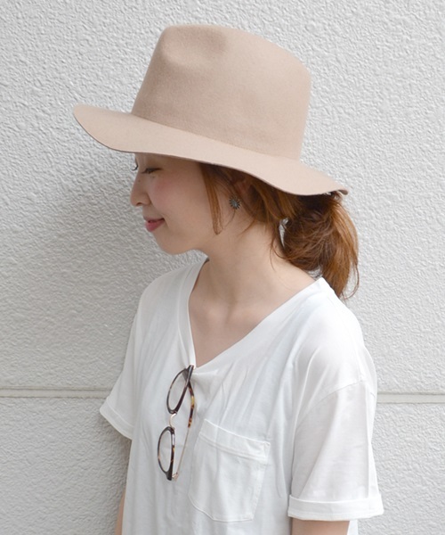 Khaju（カージュ）の「Khaju: フェルトハット□（ハット・レディース・キャメル/ネイビー/ブラック/カーキ・ONE SIZE）」の4枚目の写真