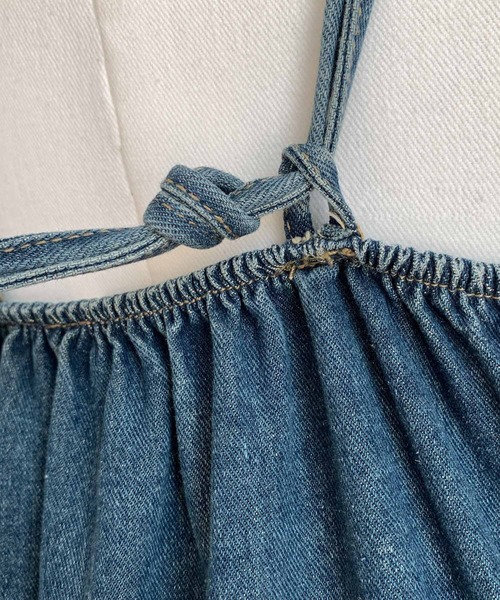NANEA(ナネア)の「デニム切り替えワンピース(ワンピース・レディース・ブルー・SMALL/MEDIUM)」の3枚目の写真