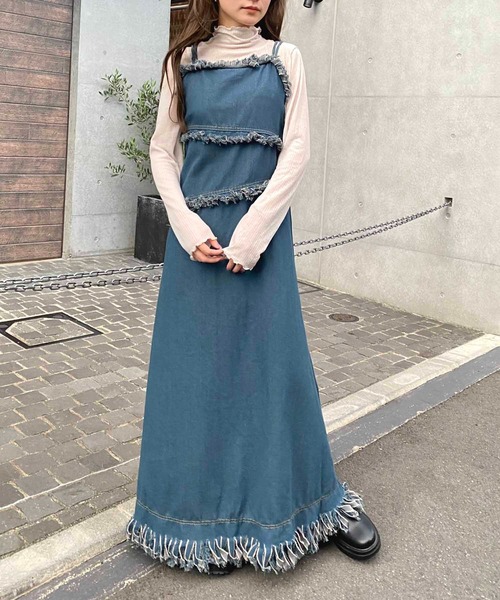 専用です！CRESCENT★デニム調切替ワンピ♪超美品！ セール】デニム切り替えワンピース（ワンピース）｜NANEA（ナネア）の