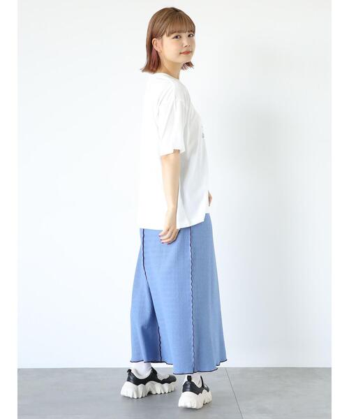 ehka sopo（エヘカソポ）の「くまプリントTシャツ（Tシャツ/カットソー・レディース・オフホワイト/ブルー/ラベンダー/ベージュ・F）」の8枚目の写真