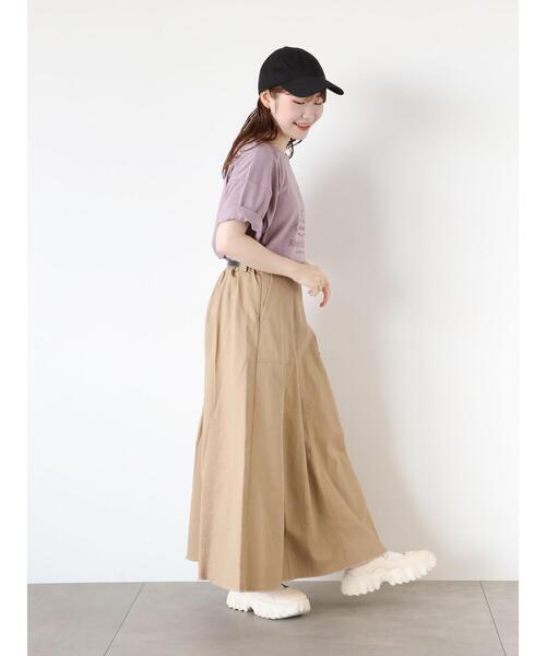 ehka sopo（エヘカソポ）の「くまプリントTシャツ（Tシャツ/カットソー・レディース・オフホワイト/ブルー/ラベンダー/ベージュ・F）」の10枚目の写真