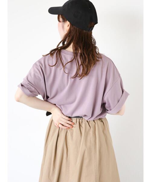 ehka sopo（エヘカソポ）の「くまプリントTシャツ（Tシャツ/カットソー・レディース・オフホワイト/ブルー/ラベンダー/ベージュ・F）」の12枚目の写真