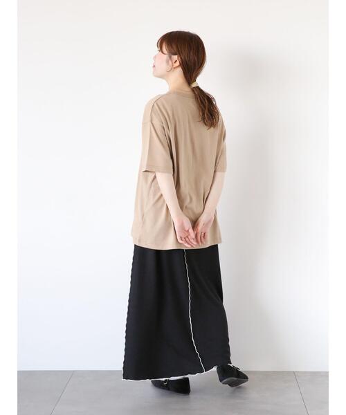 ehka sopo（エヘカソポ）の「くまプリントTシャツ（Tシャツ/カットソー・レディース・オフホワイト/ブルー/ラベンダー/ベージュ・F）」の14枚目の写真