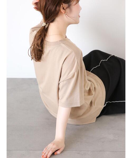 ehka sopo（エヘカソポ）の「くまプリントTシャツ（Tシャツ/カットソー・レディース・オフホワイト/ブルー/ラベンダー/ベージュ・F）」の15枚目の写真