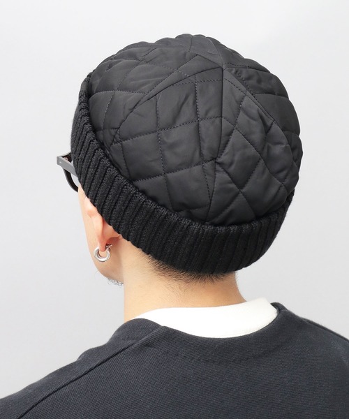 ReqHatter(レックハッター)の「キルティング ワイドリブ ロールワッチ(ニットキャップ/ビーニー・メンズ・ブラック/カーキ・FREE)」の13枚目の写真