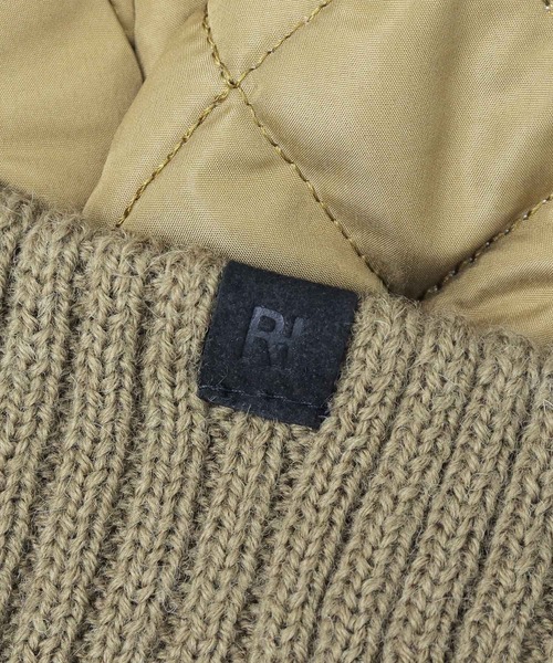 ReqHatter(レックハッター)の「キルティング ワイドリブ ロールワッチ(ニットキャップ/ビーニー・メンズ・ブラック/カーキ・FREE)」の10枚目の写真