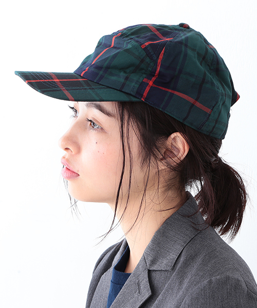BEAMS BOY(ビームスボーイ)の「BEAMS BOY / チェック キャップ 15FW(キャップ・レディース・グリーン/ネイビー・ONE SIZE)」の2枚目の写真