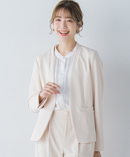 ketty（ケティ）の「ハイストレッチジョーゼットノーカラー