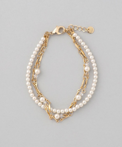 ANEMONE（アネモネ）の「パールチェーン3連ブレスレット（ブレスレット・レディース・アイボリー・FREE）」の2枚目の写真