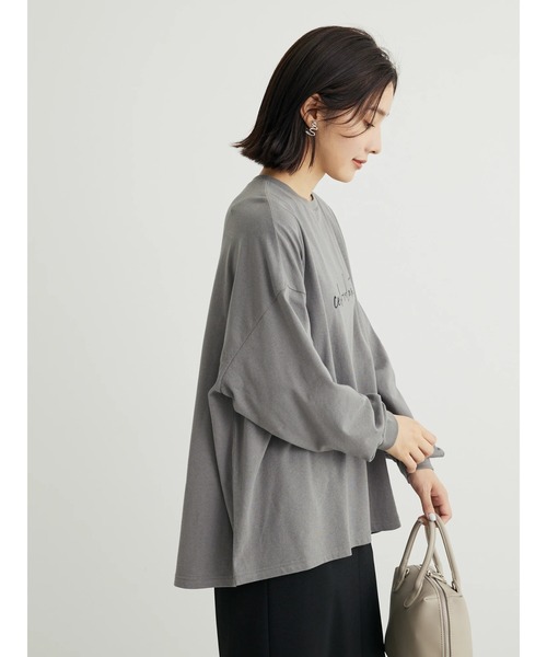 Green Parks(グリーンパークス)の「手書き風ロゴTEE(Tシャツ/カットソー・レディース・オフホワイト/ブラック/グレー・FREE)」の5枚目の写真