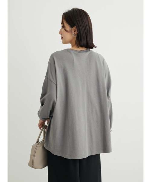 Green Parks(グリーンパークス)の「手書き風ロゴTEE(Tシャツ/カットソー・レディース・オフホワイト/ブラック/グレー・FREE)」の6枚目の写真