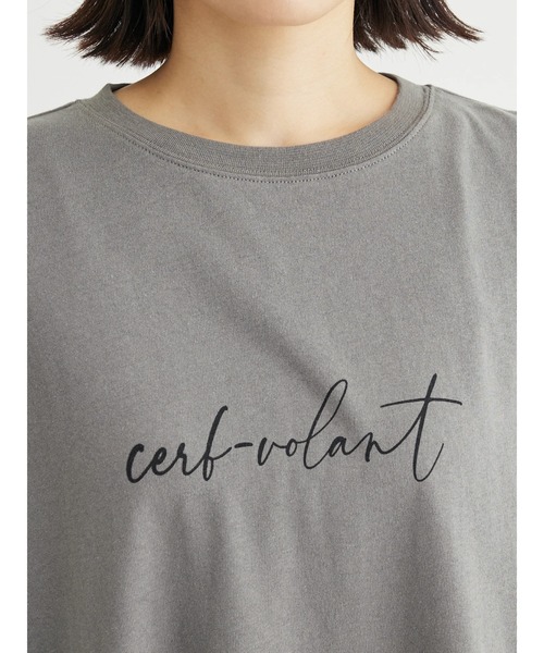 Green Parks(グリーンパークス)の「手書き風ロゴTEE(Tシャツ/カットソー・レディース・オフホワイト/ブラック/グレー・FREE)」の7枚目の写真