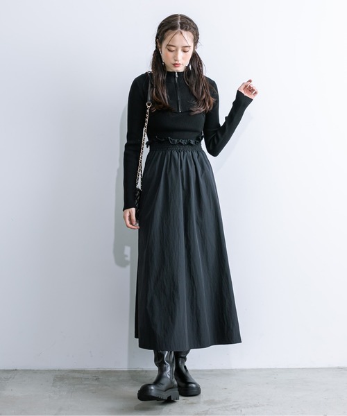 OLIVE des OLIVE（オリーブデオリーブ）の「【WEB限定】ZIPボレロ付ドッキングワンピース　1032090240（ワンピース・レディース・ラベンダー/オフホワイト/ブラック・FREE）」の18枚目の写真