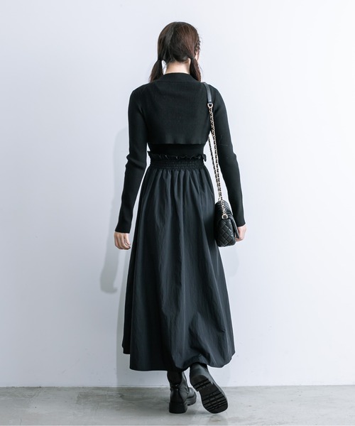 OLIVE des OLIVE（オリーブデオリーブ）の「【WEB限定】ZIPボレロ付ドッキングワンピース　1032090240（ワンピース・レディース・ラベンダー/オフホワイト/ブラック・FREE）」の20枚目の写真