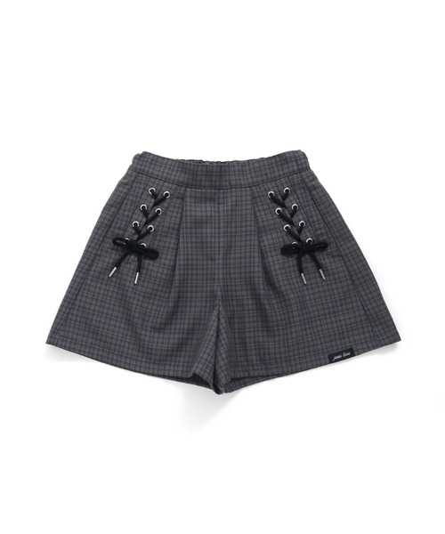 JENNI love（ジェニィラブ）の「【ウエスト調整可能】サイドレースアップチェックショーパン（その他パンツ・キッズ・ブラウン/グレー/グリーン・130cm/160cm/140cm/150cm）」の19枚目の写真