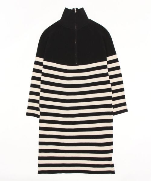 ULEULA（ウルア）の「ハーフZIPボーダーニットワンピース（ワンピース・レディース・アイボリー/ブラック・FREE）」の18枚目の写真
