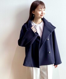 index | ◆≪S-LLsize≫ カットメルトン スタンドカラーショートコート/ボリューム袖(その他アウター)