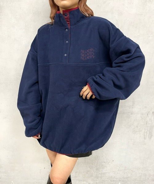 WHO'S WHO gallery(フーズフーギャラリー)の「【SLOPPY/スロッピー】フリーススタンドカラートップス(その他トップス・レディース・ブラック系その他/ブラック/ネイビー/ブルー系その他/ホワイト系その他/アイボリー・FREE/SMALL)」の6枚目の写真