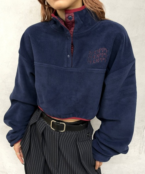 WHO'S WHO gallery(フーズフーギャラリー)の「【SLOPPY/スロッピー】フリーススタンドカラートップス(その他トップス・レディース・ブラック系その他/ブラック/ネイビー/ブルー系その他/ホワイト系その他/アイボリー・FREE/SMALL)」の5枚目の写真