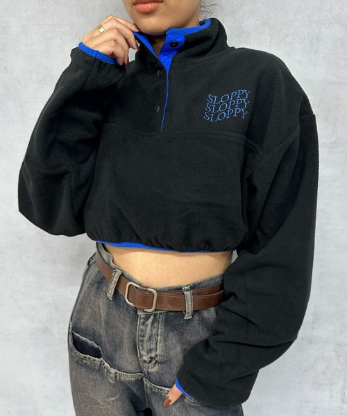 WHO'S WHO gallery(フーズフーギャラリー)の「【SLOPPY/スロッピー】フリーススタンドカラートップス(その他トップス・レディース・ブラック系その他/ブラック/ネイビー/ブルー系その他/ホワイト系その他/アイボリー・FREE/SMALL)」の13枚目の写真