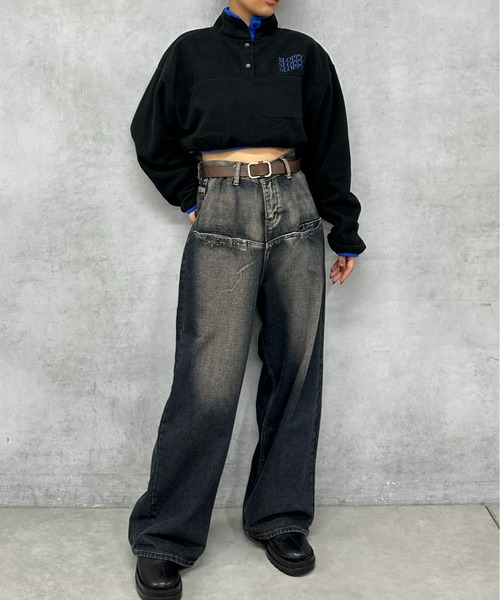 WHO'S WHO gallery(フーズフーギャラリー)の「【SLOPPY/スロッピー】フリーススタンドカラートップス(その他トップス・レディース・ブラック系その他/ブラック/ネイビー/ブルー系その他/ホワイト系その他/アイボリー・FREE/SMALL)」の15枚目の写真