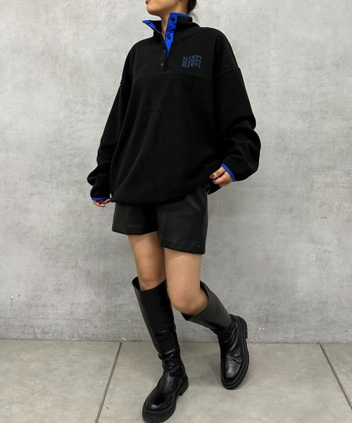 WHO'S WHO gallery(フーズフーギャラリー)の「【SLOPPY/スロッピー】フリーススタンドカラートップス(その他トップス・レディース・ブラック系その他/ブラック/ネイビー/ブルー系その他/ホワイト系その他/アイボリー・FREE/SMALL)」の17枚目の写真